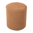 thumbnail image 1 of Storage ottoman cover stretch round ottoman covers ottoman protective cover sofa Coffee, 1 of 8