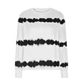 thumbnail image 4 of cfhntfmh Plus Size Tops for Women Fashion Printed Long Sleeve Oversized T-Shirts Casual Fall Crewneck Loose Shirts, 4 of 7