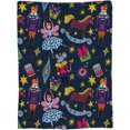thumbnail image 2 of Christmas Nutcracker Throw Blanket Xmas Dance Throw Size, Soft Fuzzy Plush Blanket, Luxury Flannel Lap Blanket, Super Cozy and Comfy for Couch Sofa Or Bed 50"X40", 2 of 6