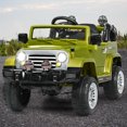 thumbnail image 3 of Gymax Electric Kids Ride On 12V Truck Car RC Remote Control Green, 3 of 10