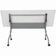 thumbnail image 7 of Lorell White Laminate Flip Top Training Table - For - Table TopWhite Top - Silver Base - 4 Legs - 23.60" Table Top Length x 72" Table Top Width - 29.50" Height - Assembly Required - 1 Each, 7 of 7