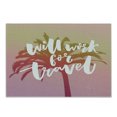 thumbnail image 1 of Saying Cutting Board, Will Work for Travel Funny Saying at Vintage Filtered Background with a Palm Tree, Decorative Tempered Glass Cutting and Serving Board, Small Size, Multicolor, by Ambesonne, 1 of 1