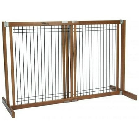 30" Kensington - Large Free Standing Wood/Wire Pet Gate - Artisan Bronze
