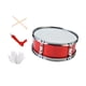 thumbnail image 4 of 14 en Snare Drum Instrumentos musicales profesionales con guantes Instrumento de percusión Baterías musicales para adultos Niños Regalos de vacaciones Tambor de resorte de 14 pulgadas, 4 of 7