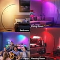 thumbnail image 5 of 65 Inch Arched RGB Standing Floor Lamp With Remote - Dimmable Modern Reading Floor Lamps LED Color Changing Curved Ambient Lighting For Bedroom And Living Room, 5 of 6