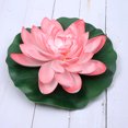thumbnail image 4 of Miangastore 1Pc Artificial Floating Water Lily Simulation Lotus Flower Pond Decor 28cm Pink, 4 of 8