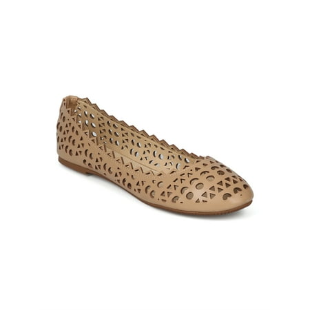 

New Women Leatherette Perforated shapes Ballet Flat - 17887 By ML Collection