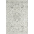 thumbnail image 3 of Laddha Home Designs 4' x 6' Medallion Floral Bordered Area Throw Rug - Cream and Gray, 3 of 8
