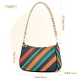 thumbnail image 3 of FORMRS Womens Shoulder Bag with Chain Strap Clutch Purse Cute Tote Handbag, Retro Stripes, 3 of 7