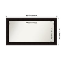 Amanti Art Custom Wall and Bathroom Mirror (26.75 x 49.75 in.), Portico Espresso Frame