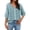 37#Blue, variant on Linen Tops For Women Embroidered 3/4 Sleeve Bohemian Peasant Shirts V Neck Boho Spring 2026 Blouse Tunic Purple L