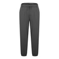 thumbnail image 3 of Pantalones largos para hombre, lisos, a la moda, informales, con bolsillos, cintura elástica, pantalones largos, pantalones deportivos, pantalones de poliéster para hombre., 3 of 5
