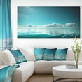 thumbnail image 1 of Blue Sea Horizon and Skyscraper - Large Seashore Canvas Art Print, 1 of 4