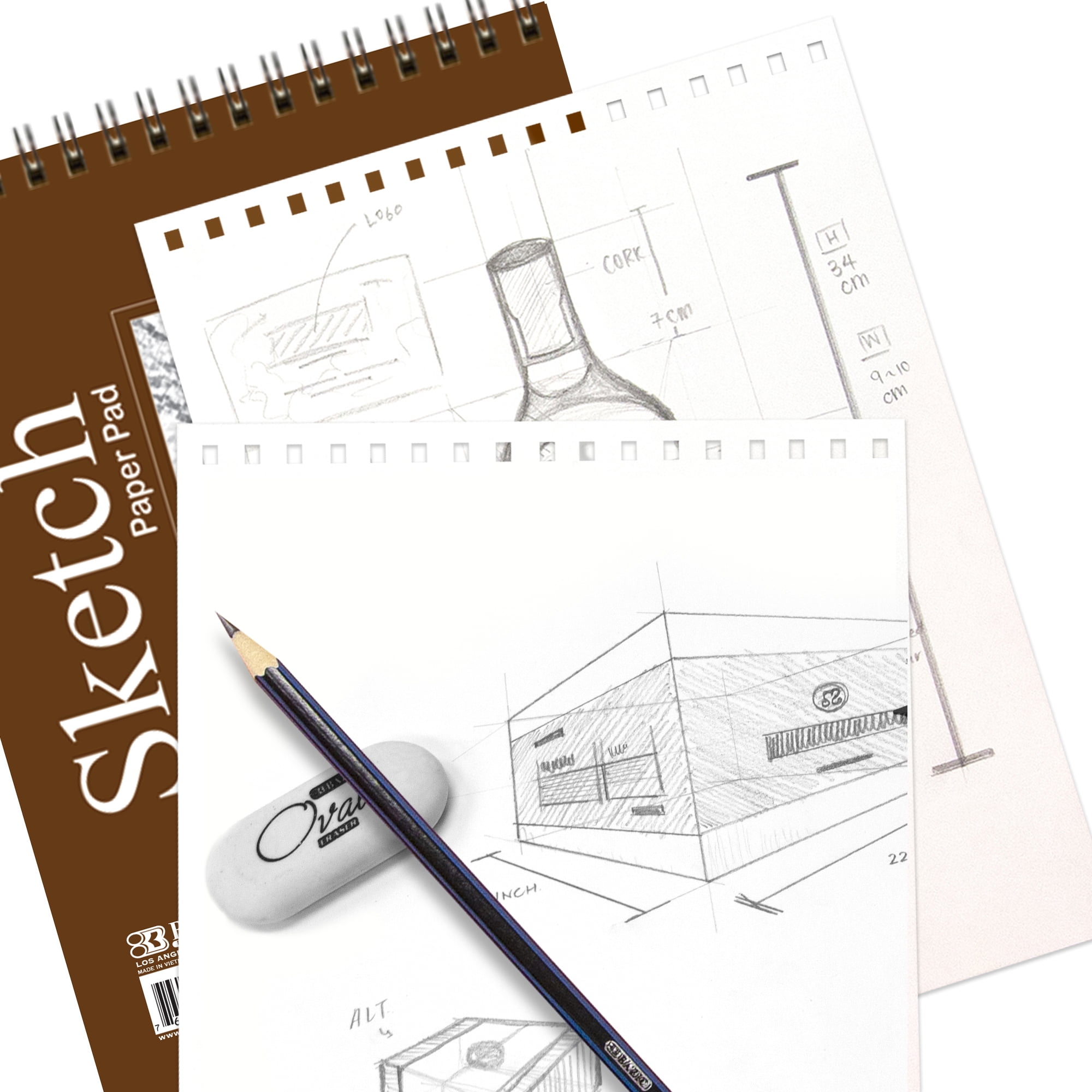 Sketch Pad Top Bound Spiral, 6"X 8"(50 Ct.) [5043]
