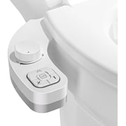 SAMODRA Non-Electric Bidet - Self Cleaning Dual Nozzle Bidet Attachment with Independent Adjustable Water Pressure (White)