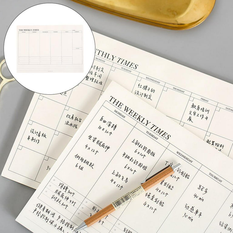 2 Pieces Tear Off Pad Planner Collections for Die Diary 