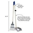 thumbnail image 3 of Wood Handle Pooper Scooper Durable Solid Metal Poop Tray With Rake 36.75" Long Handled Scoop | Great For Large Or Small Dogs No Assembly Required Better The Than Plastic, 3 of 6