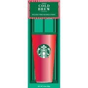 Starbucks 16oz DW Cold To Go Cup w Cold Brew + 2 Extra Straws - Red