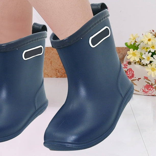 Leining Kids Rain Boots Children Waterproof Shoes For Boys Girls Blue