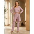 thumbnail image 2 of Conjunto Casual 3 Piezas Pantalón, Blusa y Cárdigan Cómodo y Elegante para Mujer, 2 of 5