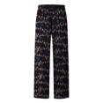 thumbnail image 5 of Pantalones sueltos casuales vintage con estampado navideño para mujer Pantalones de pierna ancha casuales Pantalones Fridja  hfkajh100429, 5 of 5