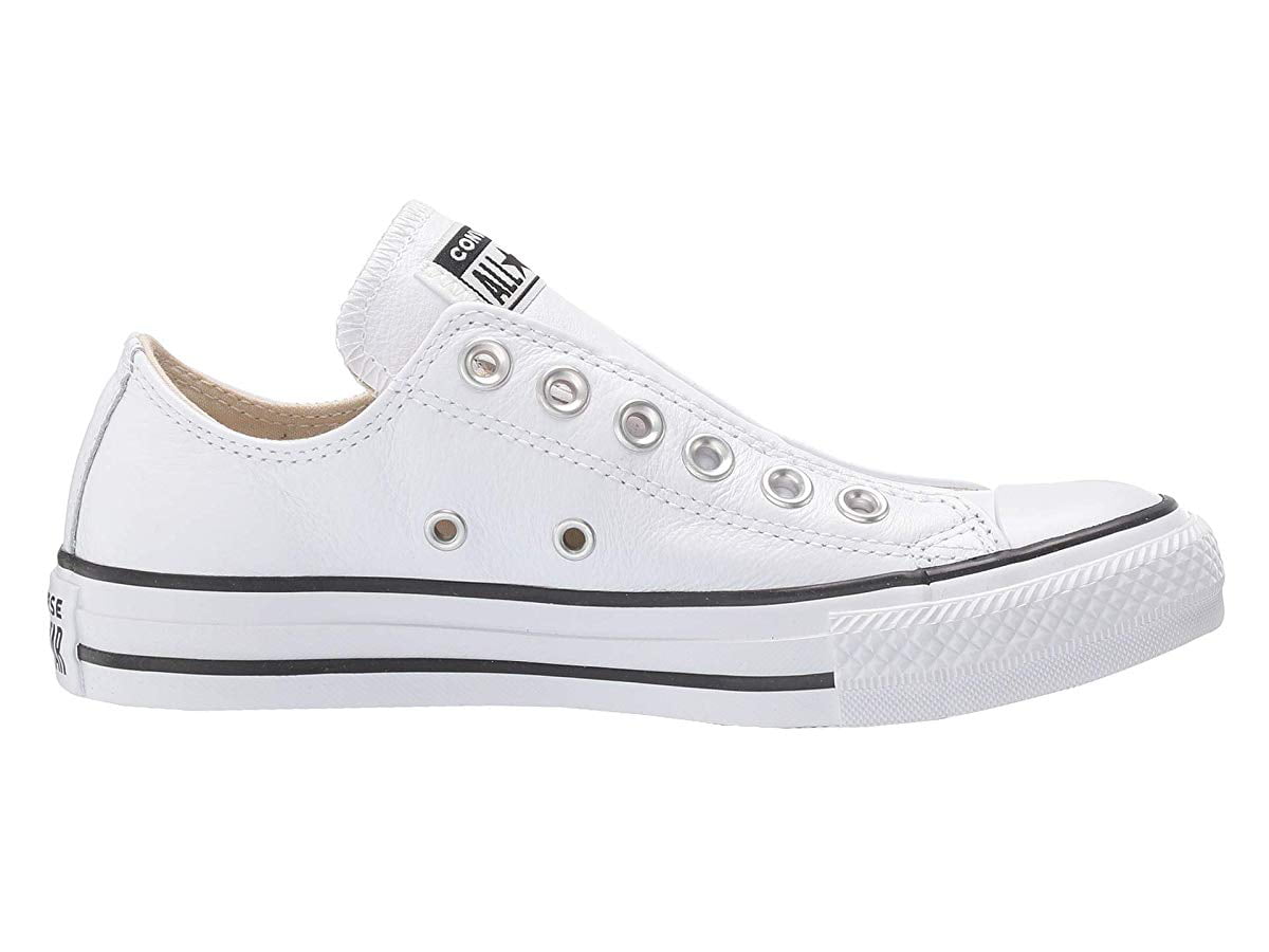 Converse Chuck Taylor All Star Slip Leather - Slip White/White/Black Walmart.com