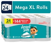 Angel Soft 2-Ply Toilet Paper, 24 Mega XL Rolls, 480 Sheets Per Roll