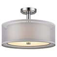 thumbnail image 1 of Dolan Designs 1275-26 Double Organza 3 Light Semi Flush mount, Chrome, 1 of 1