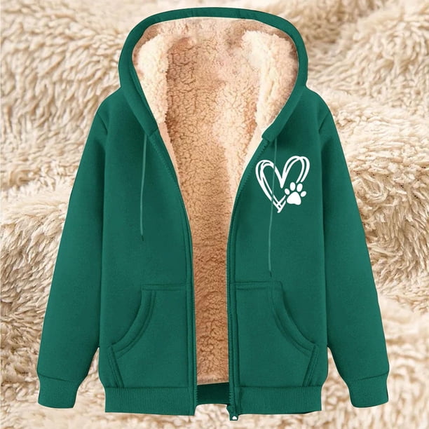 Chaqueta deportiva informal con capucha y manga larga para mujer, de lana estampada, con capucha y estampado, informal y a la moda.