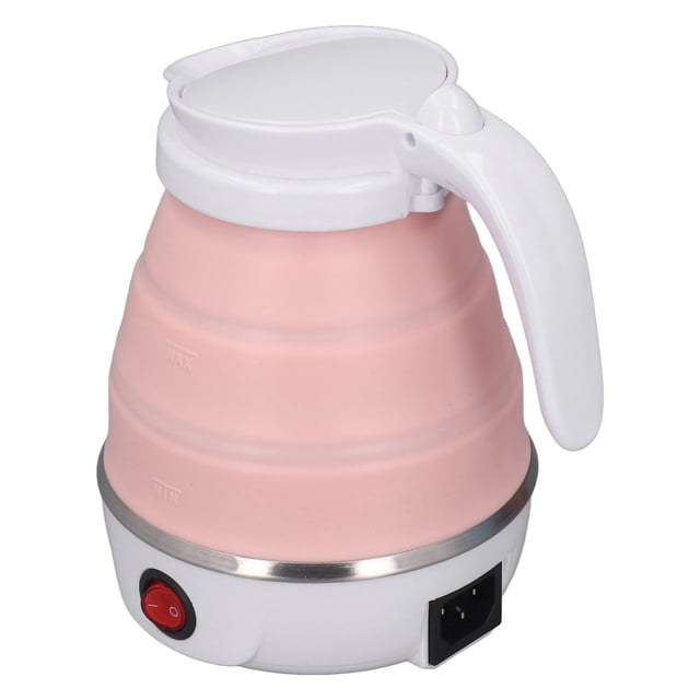 Portable Foldable Electric Kettle Collapsible Water Boiler for Travel with Detachable Power Cord