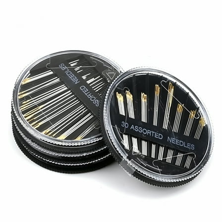 FACEGA 30Pcs Hand Sewing Needles,Reusable Portable Large Eye Stitching Needles with Box,Embroidery Needles,Sewing Sharp Needles for Embroidery,Darning,Quilting,Crafting