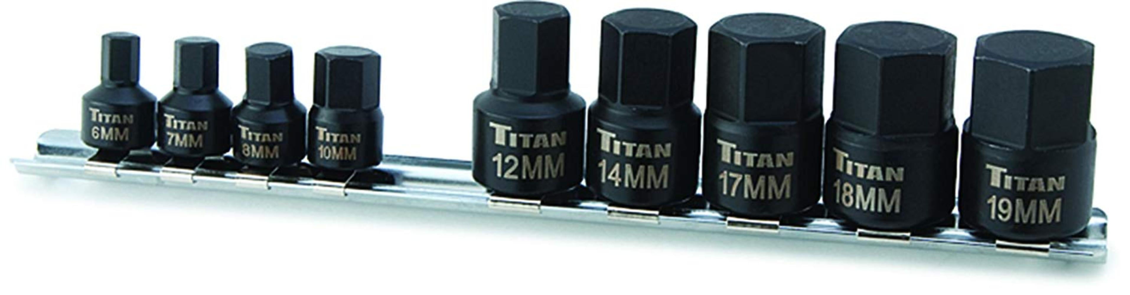 14mm Hex Bit Socket Titan 15614 1/2" Dr 