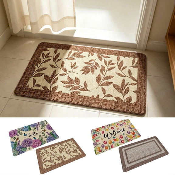 Viflosae Bath Mats for Bathroom Area Rugs Absorbent Non- Bathroom Rug Stain Clean Floor Mat Indoor Doormat for Entryway Hallway Home Decor