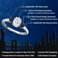 thumbnail image 2 of Gem Stone King 925 Silver and 10K Yellow Gold White Moissanite and Blue Sapphire Engagement Ring for Women | 1.34 Cttw | Oval 7X5MM | Gemstone Birthstone | Size 6, 2 of 7