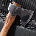 thumbnail image 4 of 1PC Mini Forged Hatchet, Wood Handle Tomahawk with Display Stand, for Camping, Firefighting, Decor - Compact Axe with Sturdy Rack, Multi - Scene Use for Outdoor, Home Display, 4 of 9