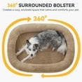 thumbnail image 3 of Orthopedic Dog Beds Large Sized Dog, Egg-Crate Memory Foam Pet Couch Bed with Bolster Sides, Waterproof Lining, Removable Washable Cover & Non-Slip Bottom, Light Brown, 3 of 16
