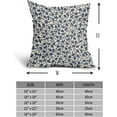 thumbnail image 4 of Daisy Floral Block Print Pillow Covers 20X20 Inch Navy Blue Beige Flowers Decorative Square Pillow Cases Set of 2 Farmhouse Home Decor Vintage Rustic Cute Throw Pillows for Sofa Couch Outdoor, 4 of 6