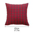 thumbnail image 2 of Plaid Throw Pillow Cover, Vintage Buffalo Check Gingham Decorative Cushion Case for Farmhouse Sofa Couch Bed, 18x18 Inch Square Soft Fabric Pillow Shell for Home Holiday Decor, 2 of 6