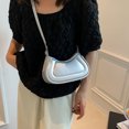 thumbnail image 1 of Bolso de hombro para mujer PU Crossbody Elegante Media luna Mujer Clutch Plata FLhrweasw Nuevo, 1 of 8