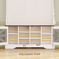 thumbnail image 6 of Farmhouse Hall Tree with 9 Coat Hooks, Bench and Shoe Storage, 5-in-1 Entryway Bench, 6 of 8