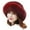 Wine Red, variant on harmtty Plush Brim Warm Fisherman Cap Solid Soft Thickened Faux Mink Fur Basin Hat for Daily Life,Silver White