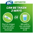 thumbnail image 4 of BC Powder Arthritis Pain Reliever, Aspirin Dissolve Packs, 50 Count Powder Packets, 4 of 8