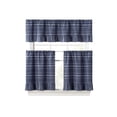 thumbnail image 5 of Martha Stewart Ruffle Stripe Tier Set Poseidon Blue, Pole Top, Light Filtering, Indoor, Adult, 2 Piece Set, 30" x 24", 5 of 5