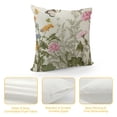 thumbnail image 4 of SHANXI Spring Summer Pillow Covers Sage Green Leaves Plant Couch Pillow Cases Pink Yellow Floral Throw Pillows Farmhouse Home Decor for Room Outdoor Porch Patio Cushion 22x22in, 4 of 5