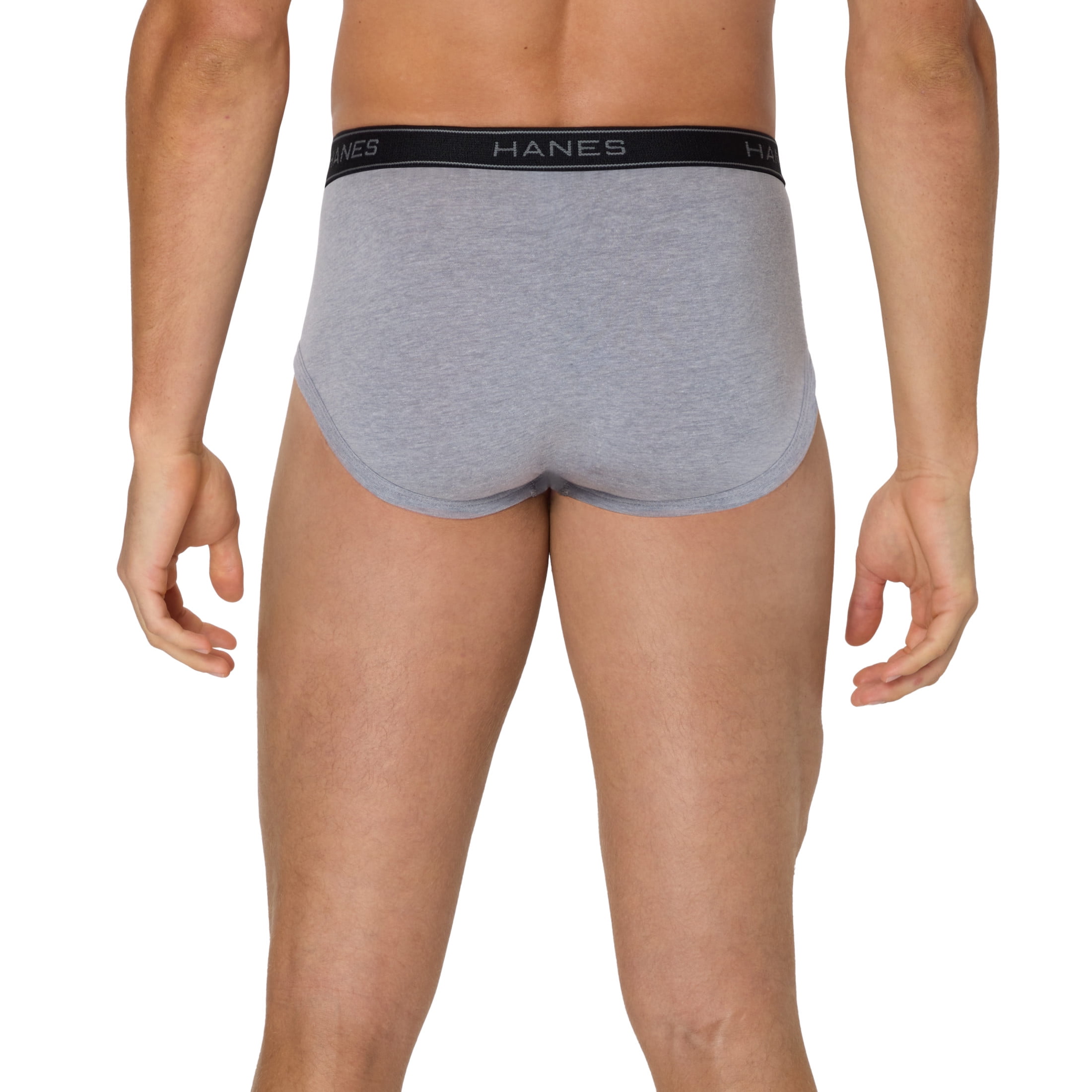 Hanes Mens Underwear Briefs, 3-Pack, Mid-rise Core + Cotton Stretch Briefs, Value Comfort Underwear