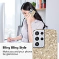 thumbnail image 2 of Compatible with Samsung S21 Ultra Case Glitter Shockproof, for Samsung Galaxy S21 Ultra Phone Case Bling Sparkly Soft TPU and PC Silicone Shiny Girl Women Thin Protective Cover (Gold), 2 of 14