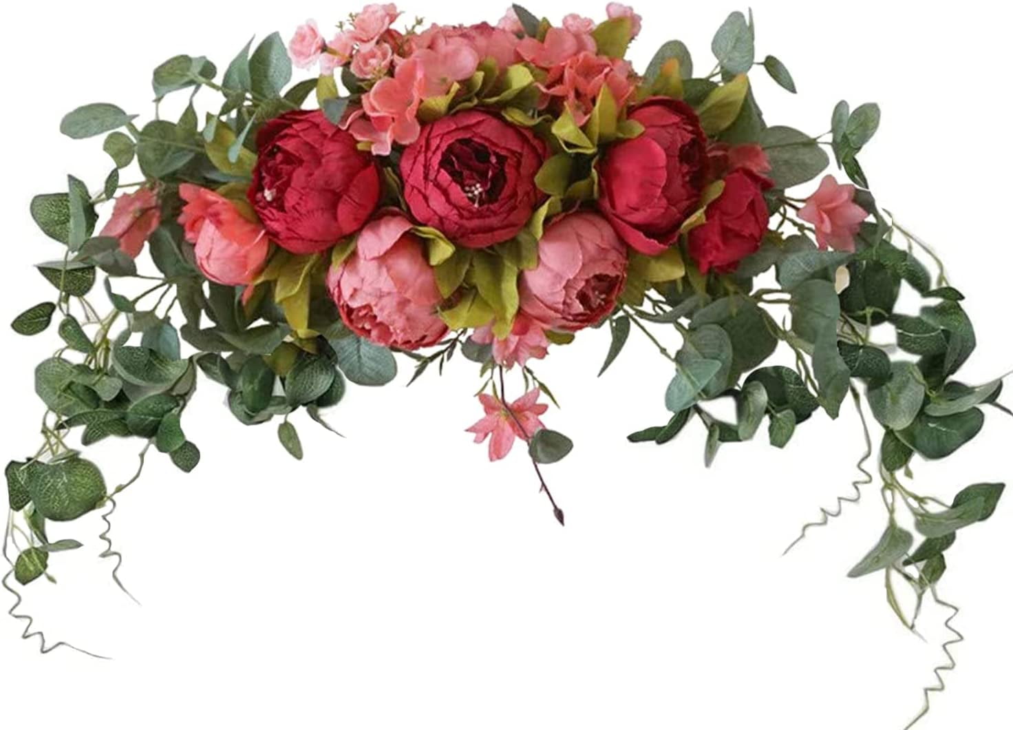 HAOSHICS Wedding Arch Flowers, 30 Inch Rustic Artificial Floral Swag