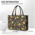 thumbnail image 3 of Large Capacity Tote Bag,Pioneer Flower Floral Print Pattern Handbag Fashion Luxury Tote Bag,15.7"x13"x 5.1" Inches,Laptop Compatible, 3 of 6
