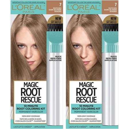 l oreal paris magic root rescue 10 minute root hair coloring kit  7 dark blonde  2 count