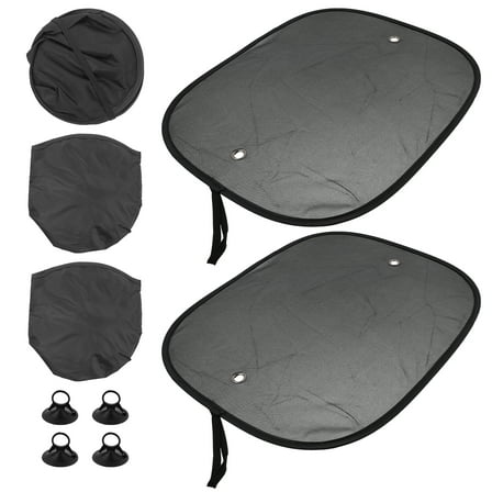 FONDOTIN Car Window Sun Shade 1 Pair Polyester Thickened UV Heat Blocker Accessories